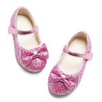 Kiderence Little Toddler Girls Dress Shoes Ballerina Ballet Flats Kids Pink Mary Janes Size 12