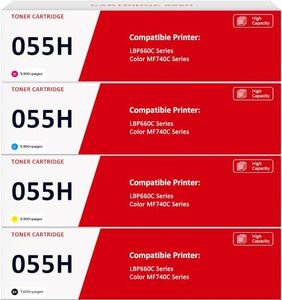 055H Toner Cartridge Set Compatible with Canon LBP660C, MF740C, MF743Cdw