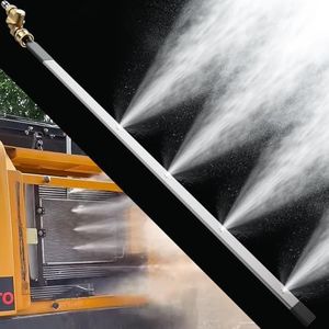 24" Radiator Cleaning Wand- Air Radiator Cleaner Wand Tool, 1/4" Quick Connect &180°Swivel Joint, Stainless Steel Water/Air Pressure Washer Gun Adapter for Cars, Trucks, RVs, Heavy Equipment