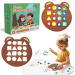Kidology Geometric Shape and Color Matching Puzzle Board Game for Kids 3+ Years | Sensory Educational, Fun and Learning Toy for Children | Ideal for Gifting