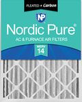 Nordic Pure 20x20x4M14+C-1 MERV 14 Plus Carbon AC Furnace Air Filters, Quantity-1