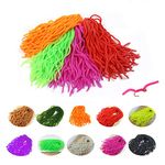 GREATFISHING 10 Best Color Combo Set 200pc Leg Squirmy Wormy Fly Tying Materials for San Juan Fly Flies Soft Lure Ultra Stretchy Fishing Worm Body Trout Floating Assortment