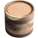 Acacia Wood Coasters for Drinks, 4.