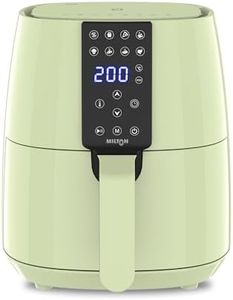 Milton Rapid New Launch 4.2L Air Fryer ! 1450W | 360° High Speed Air Circulation for Fry, Grill, Roast & Bake ! Digital Timer & Temperature Control ! 360° High Speed Air Circulation ! (Green, 4.2 L)