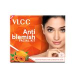 VLCC Anti Blemish Facial Kit - 60g | Skin Brightening Facial Kit for Dry, Sensitive and Oily Skin Types | Fight Blemishes and Dullness | Protects and Nourishes Skin.