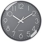 Amdonalo Wall Clock Silent Non-Ticking Modern Wall Clocks Battery Operated for Living Room, Kitchen, Office Decor 12 Inches