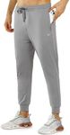 NORTHYARD Men's Joggers Pants with Zipper Pockets Lightweight Sweatpants Athletic Running Workout Track Pants for Men LIGHTGREY M