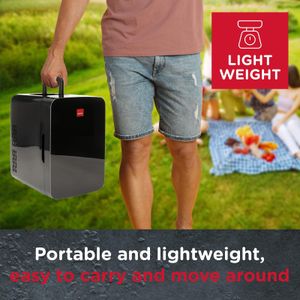 SENSIOHOME 15L Mini Fridge – Black Compact Cooler