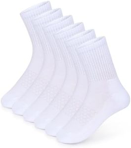 Forever Bambe Mini Crew Socks for Women - 6-Pack Quarter Length Cushion Bottom Ankle Socks for Women