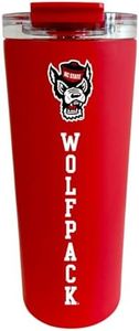 Decorvo Officially Licensed Collegiate Stainless Steel Tumbler - Double Walled Insulated Travel Tumbler - 24 oz (North Carolina St. Red)