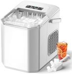 Ice Maker Machine Countertop for Home, Compact Ice Cube Maker with Upside Down Ice Scoop, 9 Ice Cubes Ready in 6 Minutes, 12Kg/24h, Portable Ice Maker for Party/Home//Bar/Office