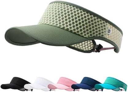 AUSFLUG Sun Visor Hat Men Women - Wide Brim Quick Dry Adjustable Cap, Lightweight for Golf Tennis Pickleball Beach Army Green