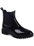 INC Womens Rylien Patent Pull On Rain Boots, Black, 8 UK