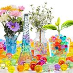 10000 Water Beads, Multicolored Jelly Water Gems Water Gel Jelly Balls Vase Filler Beads for Floating Candles Making, Wedding Party Decoration Centerpiece, Festive Floral Decoration Flower Arrangement