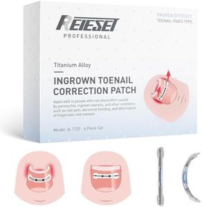 Reieset Titanium Alloy Ingrown Toenail Treatment, Nail Tools, and Ingrown Toenail Removal Kit Specially Designed for Curved Nail Repair and Ingrown Toenail Corrector(0.59/0.67in)