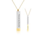 HSWYFCJY Gold You Are My Favorite Asshole Necklaces For Women,Inspirational Vertical Bar Square Tubes Pendant With Hidden Message Band Friendship Funny Hilarious Sarcastic Jewelry Gift for Girls