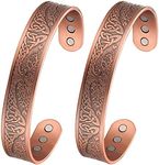 MagEnergy Copper Bracelet for Men Tree of Life 99.99% Pure Copper Bracelet with 3500 Gauss Magnets,Adjustable Cuff Viking Jewelry Gifts, Nickel Copper, no gemstone