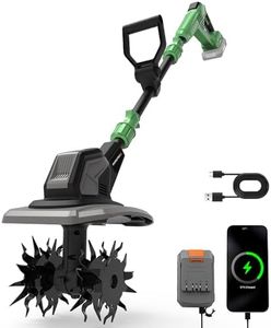WORKPROX 20V Cordless Tiller Cultivator, 4×12 Durable Steel tines, 8-Inch Wide & Deep Garden Rototiller, 4.0Ah Battery Powered, Electric Cultivator for Soil, Lawn & Garden