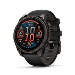 Garmin fēnix 8 – 47 mm, AMOLED, Sapphire, Premium Multisport GPS Smartwatch, Long-Lasting Battery Life, Dive-Rated, Built-in LED Flashlight, Carbon Gray DLC Titanium with Pebble Gray Band