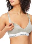 Calvin Klein Modern Cotton Lightly Lined Maternity Bralette Heather Grey M