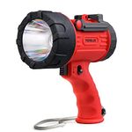 YIERBLUE Rechargeable Spotlight with 6000 Lumen LED, IP67 Waterproof Handheld Flashlight Searchlight with Detachable Red Light Filter, 10000mAh Long Running