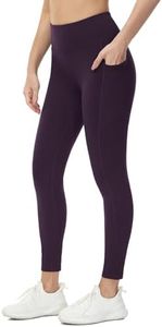 baleaf Fleece Lined Leggings Women Water Resistant 25" Petite Winter Warm Legging Thermal Running Tights Yoga Hiking Pants Purple 3XL