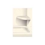 Transolid SEAT1818-A1 14" x 14" Solid Surface Wall-Mount Corner Decor Shower Seat, Moonlight