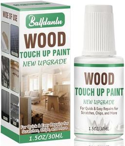 Wood Touch Up Paint, 1.5 OZ White Touch Up Paint Pen for Furniture Refinishing, Quick-Dry Wood Repair Kit for Scratches,Chips and Spot on Furniture, Floor, Cabinets, Tables, Dresser and Door