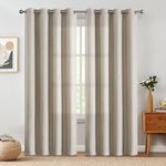 JINCHAN Linen Textured Curtain for 