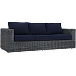 LexMod Summon Outdoor Patio Sofa, Canvas Navy