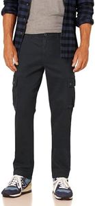 Amazon Essentials Pantaloni Cargo Elasticizzati e Aderenti (Disponibili nelle Taglie Big & Tall) Uomo, Nero, 36W / 32L