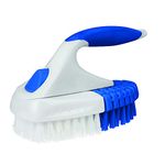 Clorox Multipurpose Flex Scrub Handheld Cleaning Brush with Removable Handle, Blue/White