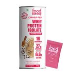 Foodstrong Whey Protein Islolate, 100% Hormone free Grass-fed Whey, 27g Protein & 6.6g BCAA, Shape Shake Coffee Flavour, With Turmeric & Digestive Enzymes, No Added Sugar, 16 sachets, 528g