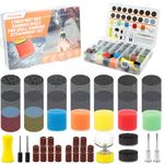 Pukamam 354pcs 25mm Wet Dry Sanding Discs Drums for Dremel Sanding Bits 60-10000 Grit Sandpaper Compatible with Dremel Rotary Tools, Micromesh Pads Polishing Kit for Resin Wood Jewelry Metal