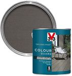 V33 Colour Guard Decking Paint Dark Silver 2.5L | 5 years guarantee | 2 in 1 | Anti-slip | Washable | Matt opaque finish | Water repellent | UV resistant