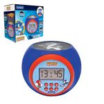 Lexibook RL977SN, Sonic The Hedgehog, Projector alarm clock with snooze function, night light with timer, LCD screen, battery-operated