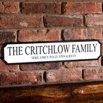 Personalised Family Street Sign | Waterproof | Indoor or Outdoor Use Home, Bar or Garden | Vintage Railway Plaque | 5 Sizes Available (Medium)