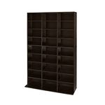 Lillyvale 837CD/396DVD Storage Unit Case Shelf Cabinet Rack Bookcase Tower Organizer Adjustable Wooden Book Blu ray Video Games (Brown)