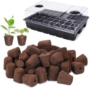 LAPOND 40 Pcs Grow Sponges with Tray, Starter Plugs for Seeds or Cuttings, Great for Soil, Tray or Planting Pods Plant Rooter, Promotes Herbs, Vegetables and Flowers Growth