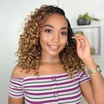 Yewell Goddess Box Braids Crochet Hair 10 Inch Boho Crochet Box Braids With Curly Ends,9 Packs Bohomian Box Braids Crochet Hair For Black Women Pre Looped Box Braids Crochet Hair (10Inch,1B/30/27)