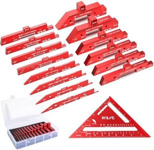 DIYLOG Router Table Setup Bars, 14 pcs Aluminumset Setup Blocks Woodworking, Set Up Blocks for Woodworking, Setup Blocks Gage Blocks for Router Table Saw and Angle Measure Set Up