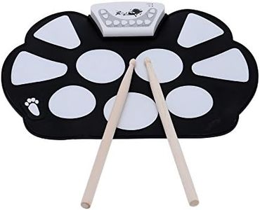 Eoncore Portable Mini USB Interface Kids Silicon Foldable Electronic Roll up Digital Drum Pad Kit with Drum Stick Foot Switch Pedal
