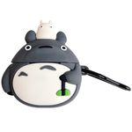 Cartoon Case Compatible with Apple AirPods 3rd Generation Case Cover Silicone Shockproof Slim Cute Soft Protective Case Anti-Fall Headphone Case for Apple AirPods 3 (Crush Totoro)