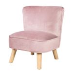 roba Children's Armchair 'Lil Sofa' - Mini Armchair with Velour Upholstery (Mauve/Pink)