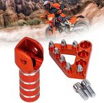 Fast Pro Step Plate and Shift Lever Tip, CNC Machined T6 6061 Aluminum, for K-T-M 125-530 SX EXC XCF XC XCW SXF SMR 2004-2010 Enduro Supermotor 690 Adventures, Orange