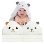 ROXANEPIG 2 Pack Bamboo Hooded Baby Towel - Premium Soft Bath Towel for Bathtub for Babie, Newborn, Infant - Ultra Absorbent, Natural Baby Stuff Towel for Boy and Girl