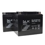 SLK Power Mobility Scooter Gel Battery Pair of 2 x 12v 40ah Reliable And long Lasting Replacement Batteries For Electric Scooters And Wheelchairs