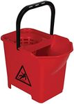 Jantex Colour Coded Mop Bucket Red 14Ltr(16Ltr Max) Floor Cleaning With Handle