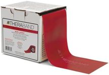 TheraBand Resistance Band 22m Roll, Medium Red Non-Latex Professional Elastic Bands For Upper & Lower Body Exercise Workouts, Physical Therapy, Pilates, & Rehab, Dispenser Box, Beginner Level 3