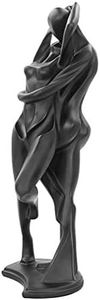 Aoneky Estatua de Pareja de Beso - Figura Decorativa de Resina, Regalo Original para Parejas Novios en Navidad San Valentín Aniversario, Decoración Moderna Romántica para Hogar Casa, Color Negro